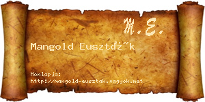 Mangold Euszták névjegykártya